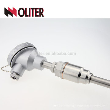 OLITER industrial water proof thread sheath k-type armoured thermocouple with stainless steel junction box